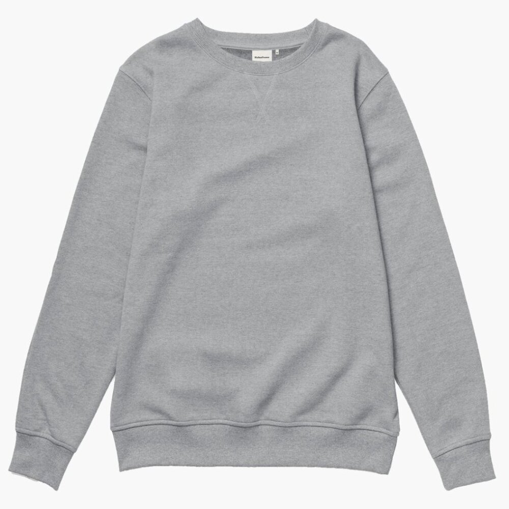 Richer Poorer Men's Recycled Fleece Sweatshirt in Heather Gray, Size L
